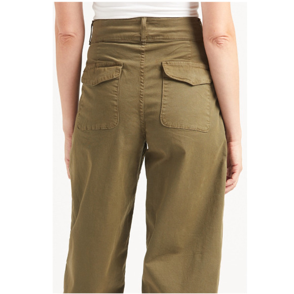 EDWIN NWT Evereve Isla Olive Green Pleated Barrel Trouser Pant // 30 - Picture 4 of 13